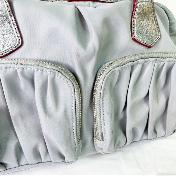 Mz Wallace Light Gray Tote Purse Silver - Picture 11 of 16